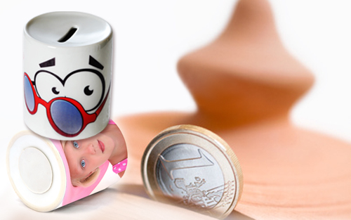 Idea regalo per tutta la famiglia Salvadanaio in ceramica personalizzato con le tue immagini più belle